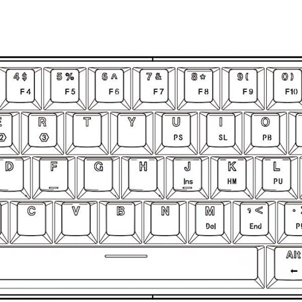 GK61 61 Keys 60% Layout Mechanical Gaming Keyboard Tactile (Green ...