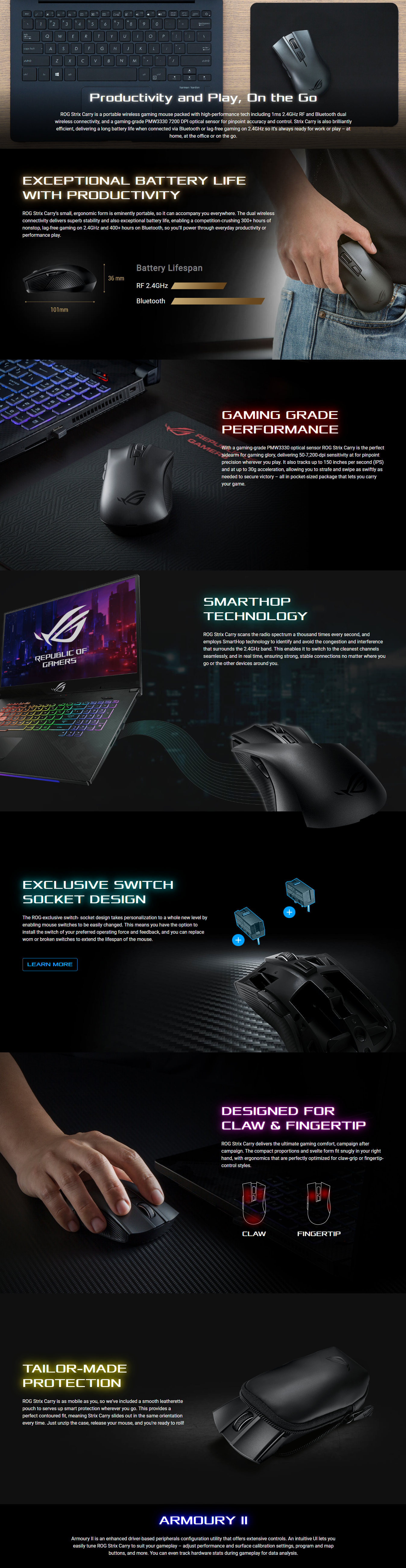 Asus Rog Strix P508 Carry Portable Wireless Gaming Mouse Tech Arc Price In Pakistan