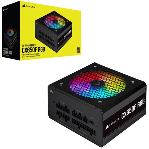 CORSAIR CX650F RGB 650W 80 PLUS Bronze Fully Modular ATX Power Supply - Image 3