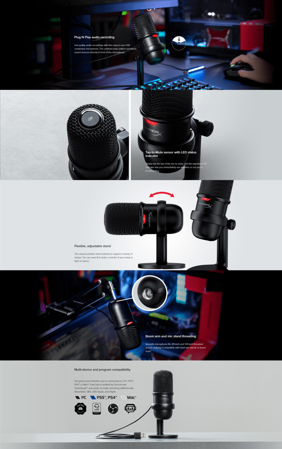 HyperX SoloCast USB Condenser Gaming Microphone best price in Pakistan