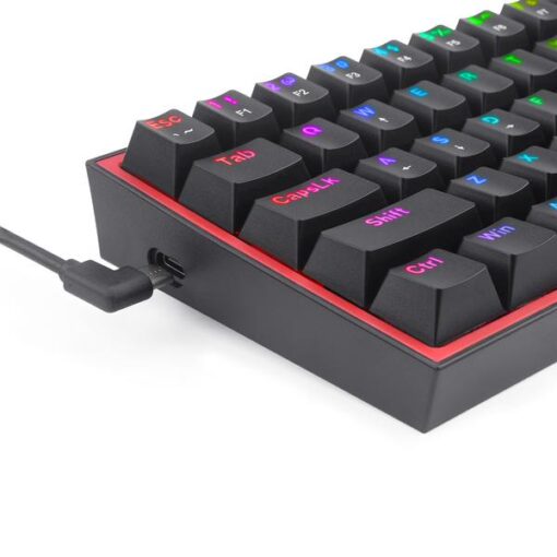 Redragon K617 Fizz 60% Wired RGB Gaming Keyboard, 61 Keys Compact Mechanical Keyboard - Linear Red Switch - Image 5