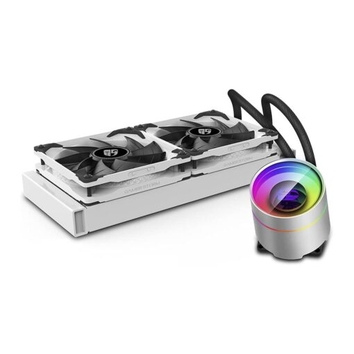 DeepCool CASTLE 240EX ARGB WH ARGB Liquid CPU Cooler - White - Image 3