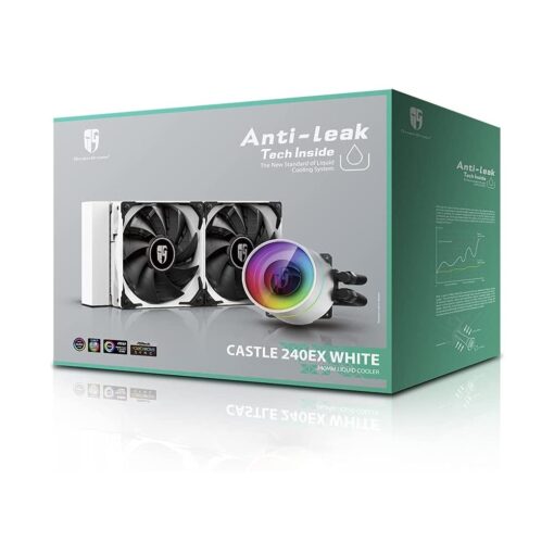 DeepCool CASTLE 240EX ARGB WH ARGB Liquid CPU Cooler - White - Image 7