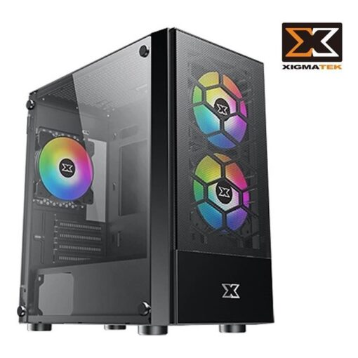 Xigmatek Oreo Mini Tower RGB Gaming Case - Black