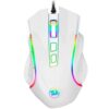 Redragon M607W Griffin 7200 DPI RGB Wired Gaming Mouse - White