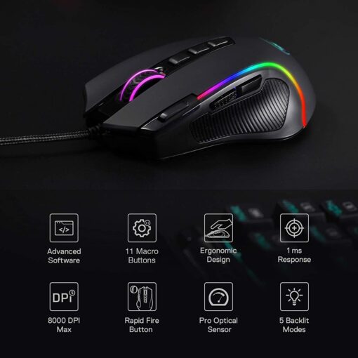 Redragon M612 Predator RGB Wired Gaming Mouse - Image 7