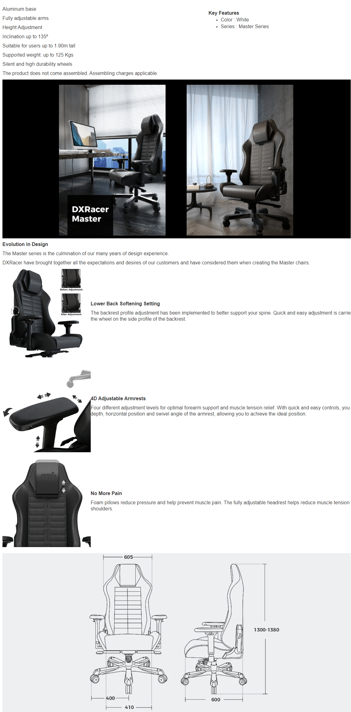 Dxracer best sale height adjustment