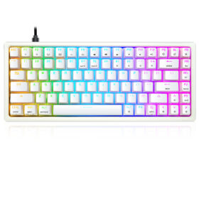 Skyloong GK84 White Tri-mode Wireless RGB Mechanical Keyboard