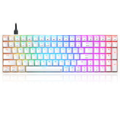 Skyloong GK96 White Tri-mode Wireless RGB Mechanical Keyboard