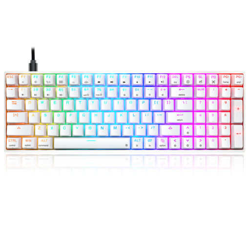 Skyloong GK96 White Tri-mode Wireless RGB Mechanical Keyboard