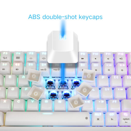 Skyloong GK96 White Tri-mode Wireless RGB Mechanical Keyboard