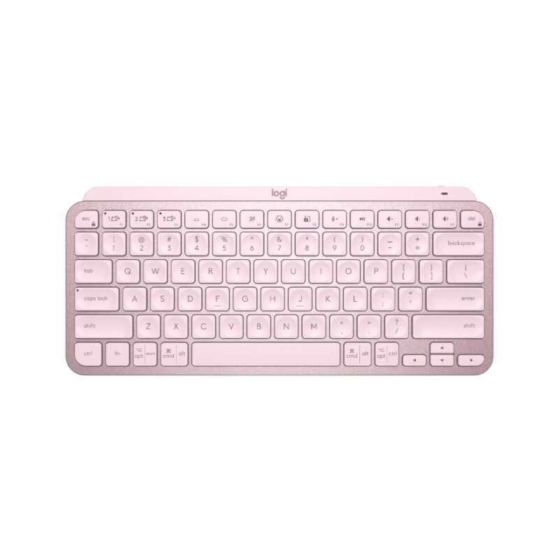 Logitech MX Keys Mini Minimalist Wireless Illuminated Keyboard Pink