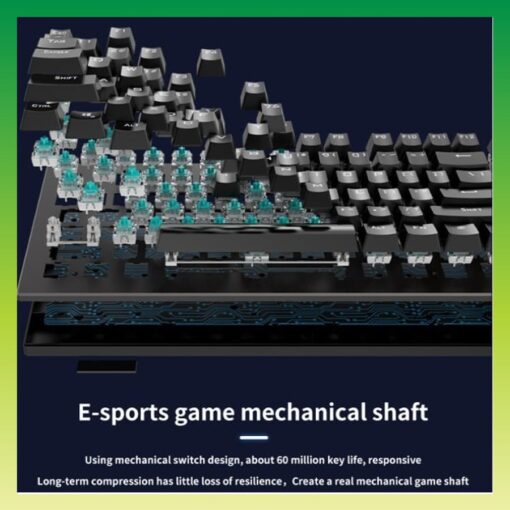 AULA F2063 RGB Gaming Multimedia Mechanical Keyboard - Blue Switches - Image 6