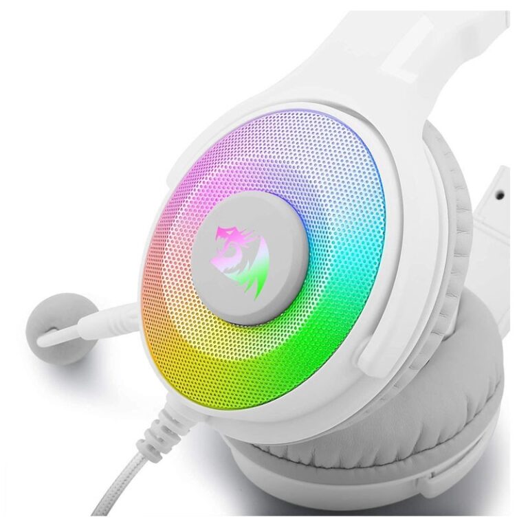 Redragon H350 Pandora 2 Lunar Rgb Wired Gaming Headset - White - Tech Arc