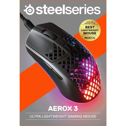 SteelSeries Aerox 3 (2022) Wired Gaming Mouse - Onyx - Image 6