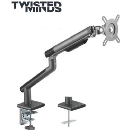 Twisted Minds Single Monitor Premium Slim Aluminum Spring Assisted Monitor Arm - Grey- TM-49-C06-G