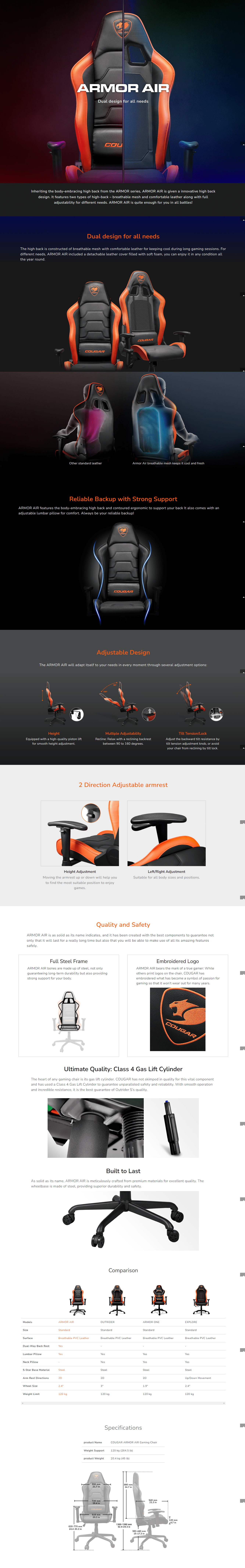 COUGAR ARMOR S BLACK - Gaming Chair Price in Pakistan