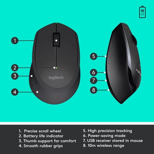 Logitech MK345 Comfort Wireless Keyboard And Mouse Combo - Image 7