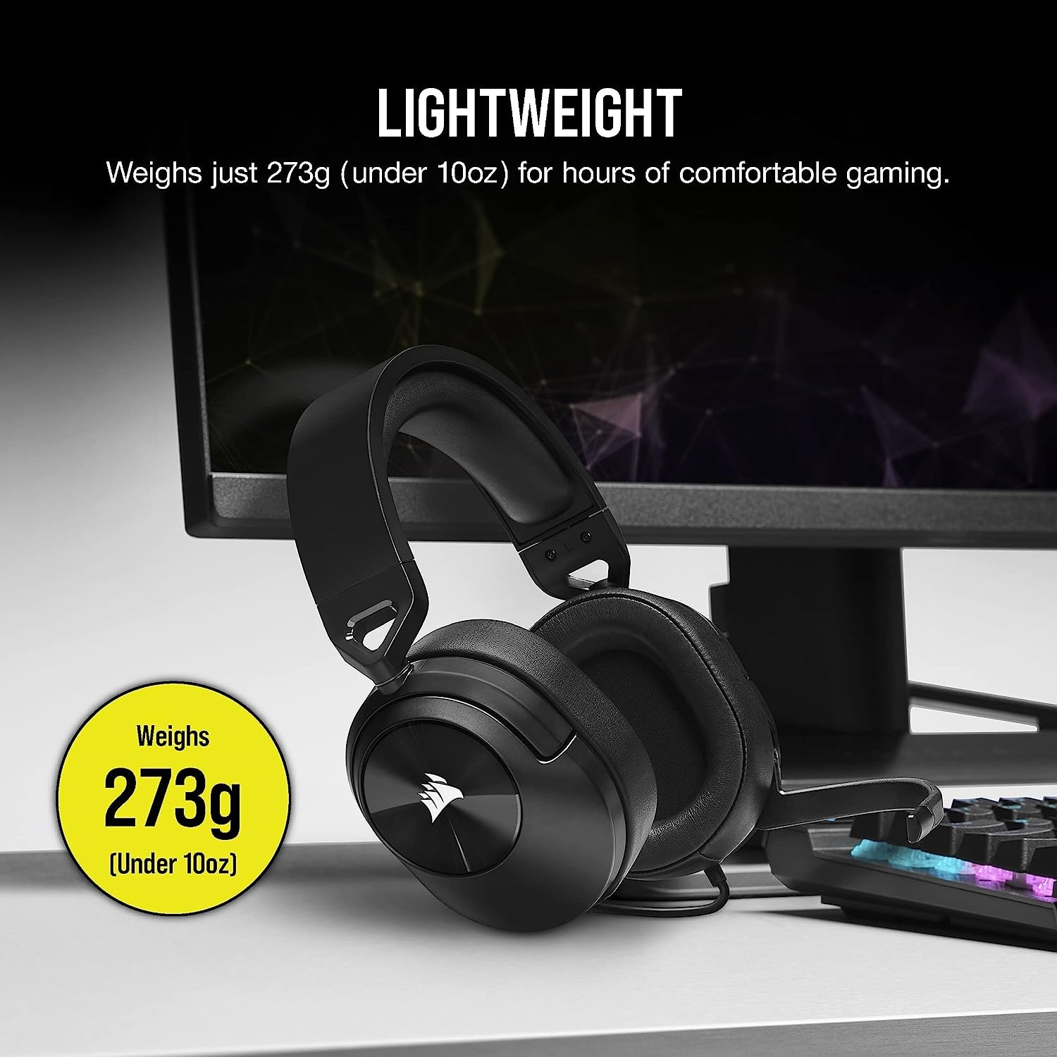  Corsair HS55 Stereo Gaming Headset (Leatherette Memory