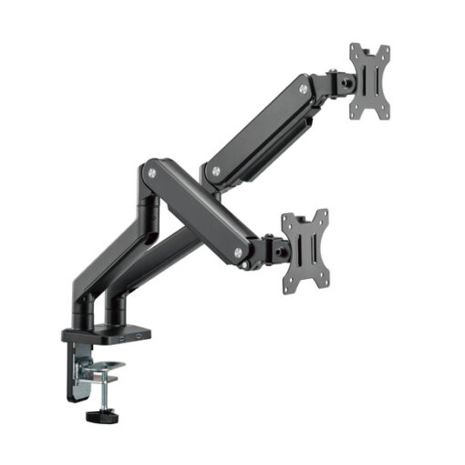 MXG BMA-24U Dual Monitor Premium Aluminum Spring-Assisted With 3.0 USB Cable Monitor Arm - Matte Black - Image 5