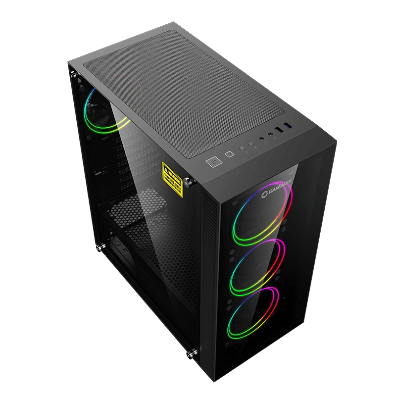 Gamemax Draco XD ARGB Mid-Tower PC Draco Arc Gaming - Fans | up E-ATX 4x Supports Included Tech XD ARGB - Case to