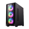 GAMEMAX DEFENDER TG Micro-ATX GAMING PC CASE - 4 ARGB Fans Included - Image 2