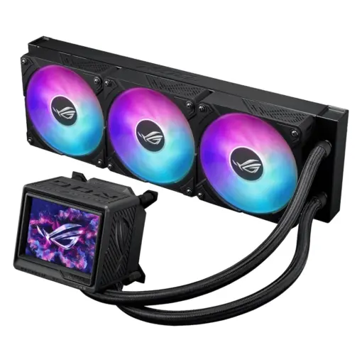 ASUS ROG RYUYJIN III 360 ARGB Extreme AIO CPU Liquid Cooler, AMD Ryzen 9000 & Intel Core Ultra Ready, Asetek Gen8 V2 Pump, High Airflow & Static Pressure Magnetic Fans