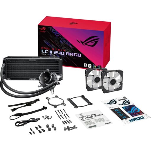 ASUS ROG Strix LC II 240 ARGB All-in-one AIO Liquid CPU Cooler - Image 4