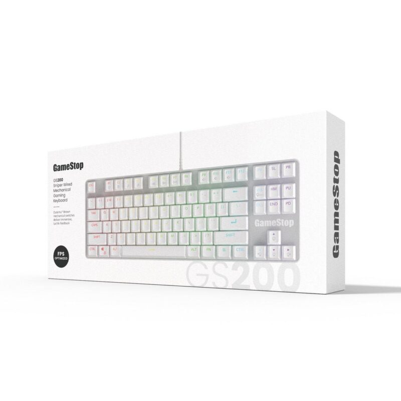 GameStop GS200 FPS Sniper Wired Mechanical Keyboard White Otemu