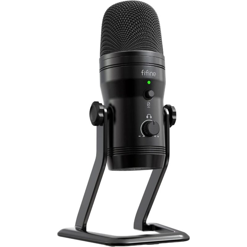 FIFINE K690 USB MIC WITH FOUR POLAR PATTERNS, GAIN DIALS, A LIVE ...