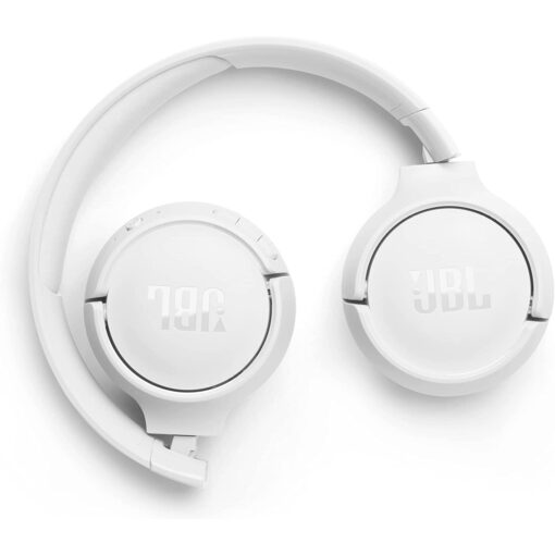 JBL Tune 520BT Wireless On-Ear Headphones, Pure Bass Sound, 57H Battery with Speed Charge - White - Image 3