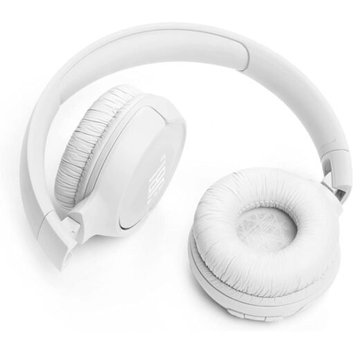 JBL Tune 520BT Wireless On-Ear Headphones, Pure Bass Sound, 57H Battery with Speed Charge - White - Image 5