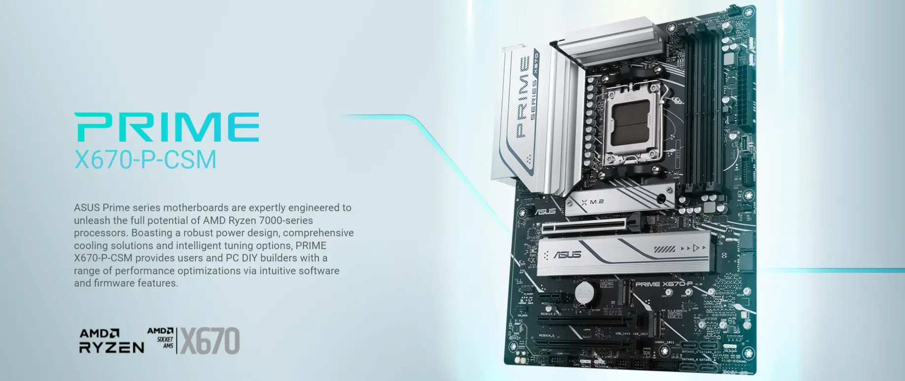Asus PRIME X670-P CSM AMD Socket AM5 Motherboard