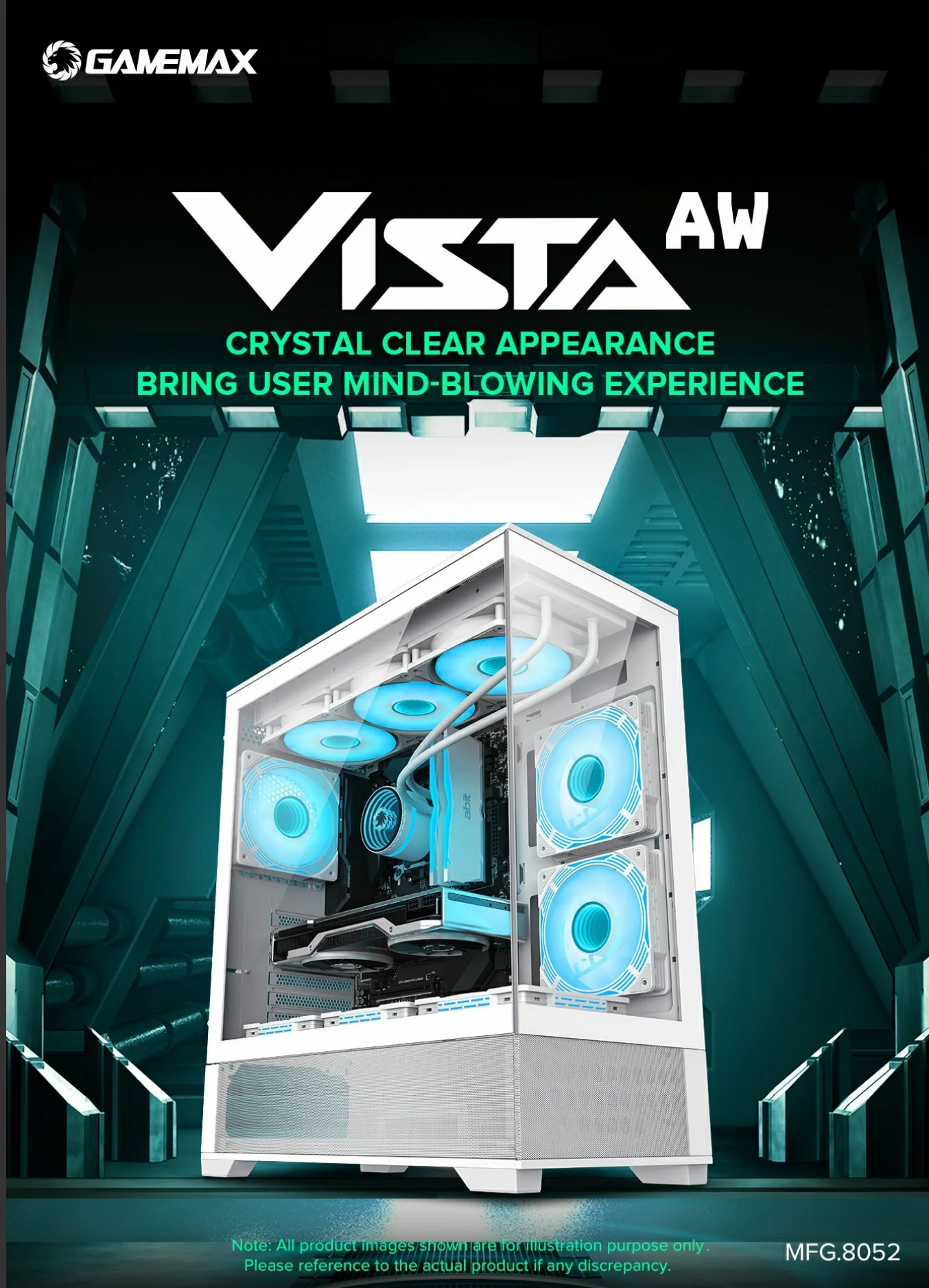 GAMEMAX-VISTA-AW-White-Mid-tower-ATX-Case-ARGB-Fans