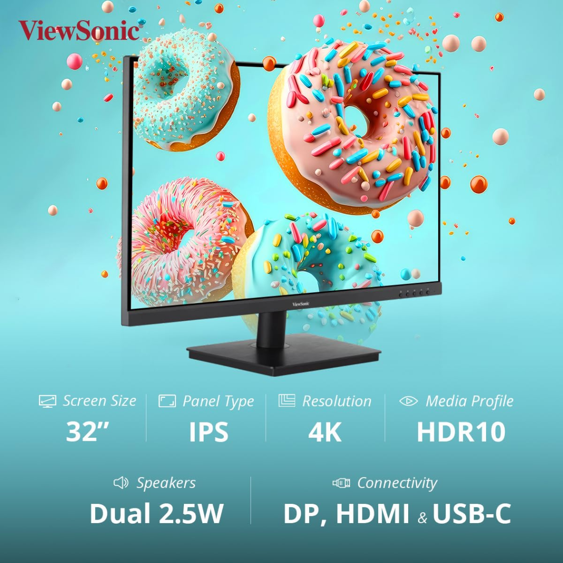 ViewSonic VA3209U-4K 32-inch 4K UHD IPS Wide Monitor