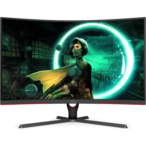 AOC CQ32G3SE 31.5" QHD Curved Gaming Monitor - VA - 1000R - FreeSync Premium - 1ms MPRT - 3000:1 (Typical) 80 Million : 1 (DCR) Curvature Monitor Slim & Sleek - 165HZ - Black