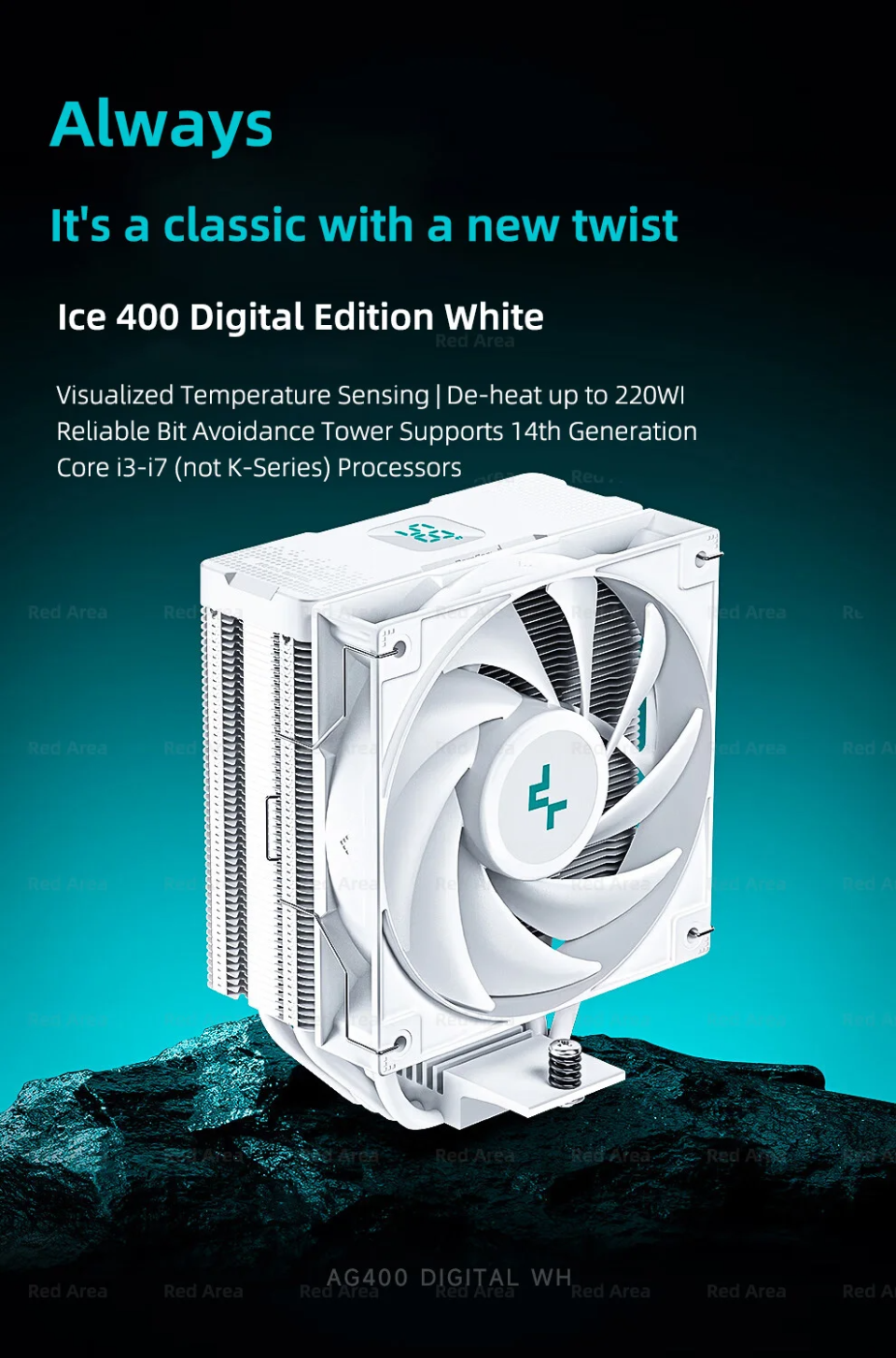 DeepCool-AG400-Digital-White-CPU-Cooler