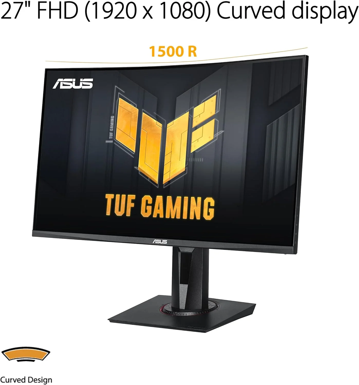 ASUS 27” VG27VQM 1080P TUF Gaming Curved HDR Monitor