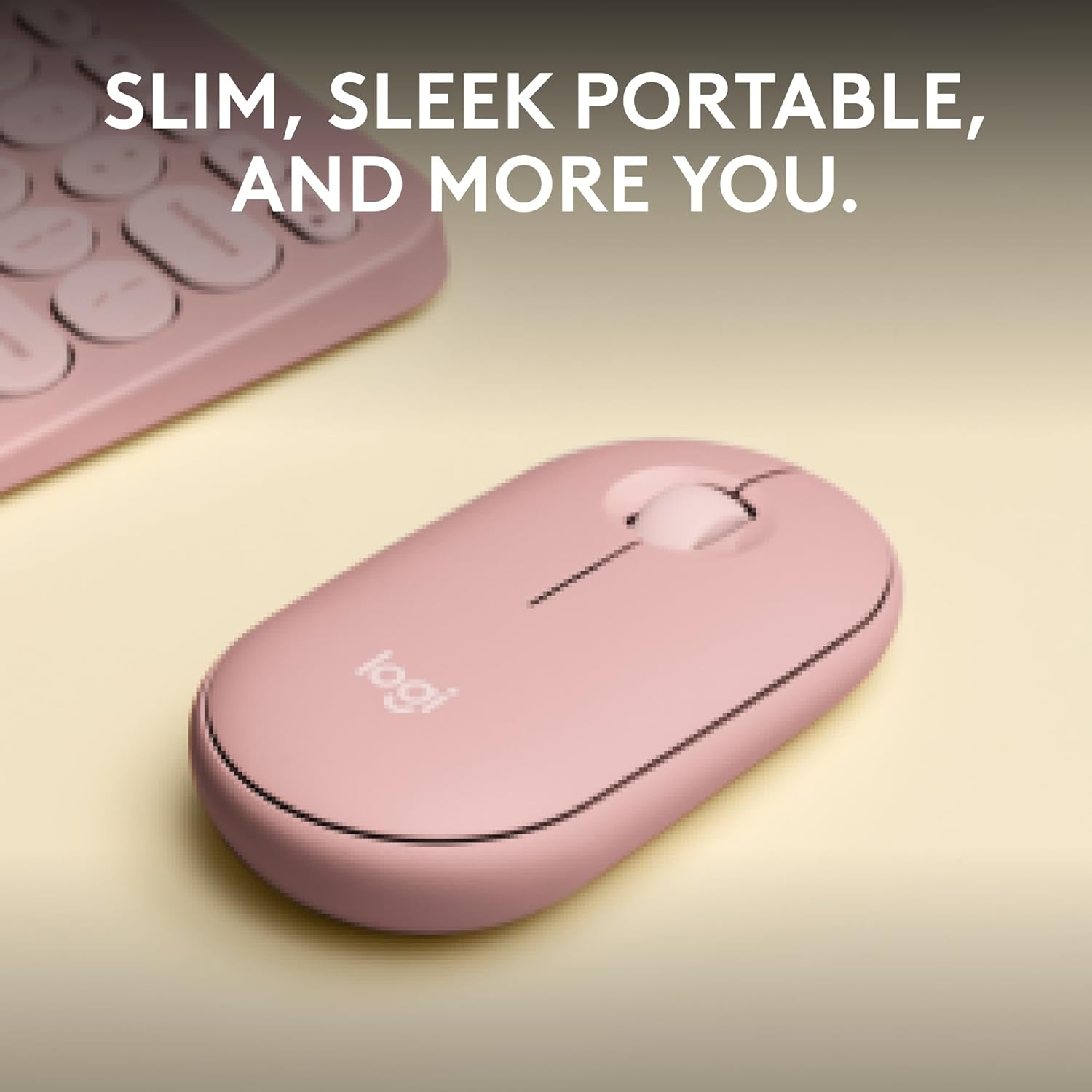 Logitech-Pebble-Mouse-2-M350s-Slim-Bluetooth-Wireless-Mouse-Rose