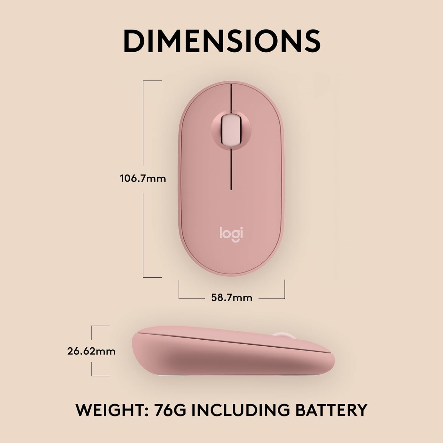 Logitech-Pebble-Mouse-2-M350s-Slim-Bluetooth-Wireless-Mouse-Rose