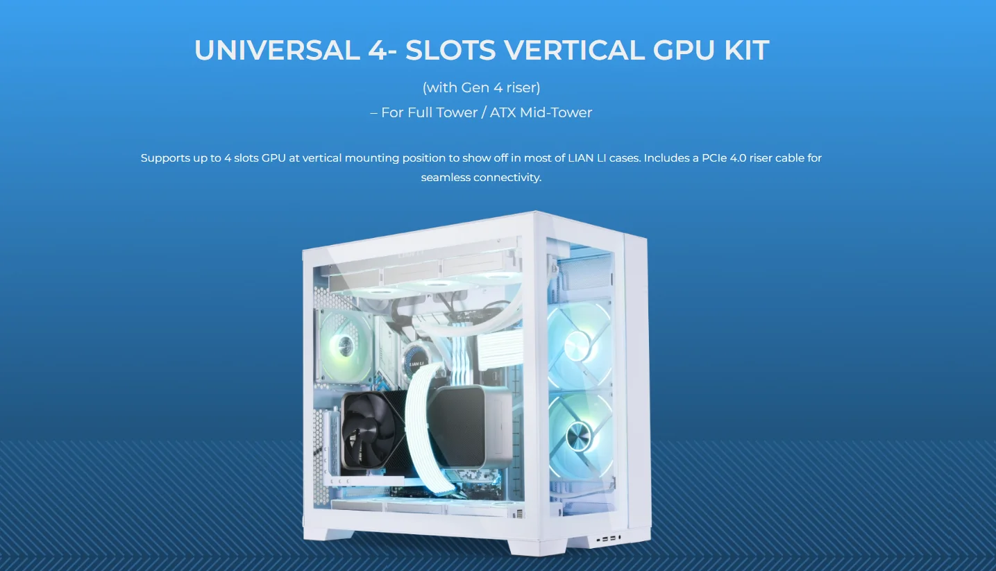 Lian-Li-VG4-4X-Black-Universal-4-Slots-Vertical-GPU-Kit-with-Gen-4-Riser-Black