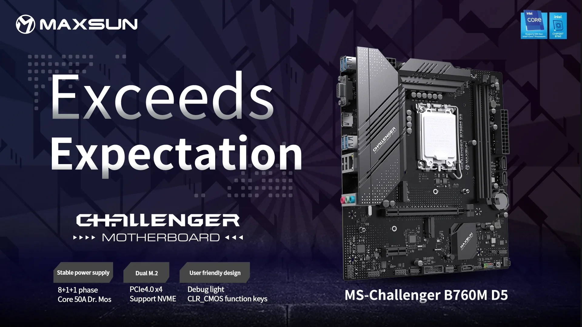 MAXSUN-New-Challenger-B760M-D5-LGA1700-Motherboard