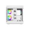 Thunder Carbon TGC-639W Modern Aesthetic Dual Chamber Panoramic Tempered Glass Mid-Tower ATX PC Gaming Case - White - Image 6