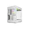 Thunder Carbon TGC-639W Modern Aesthetic Dual Chamber Panoramic Tempered Glass Mid-Tower ATX PC Gaming Case - White - Image 4