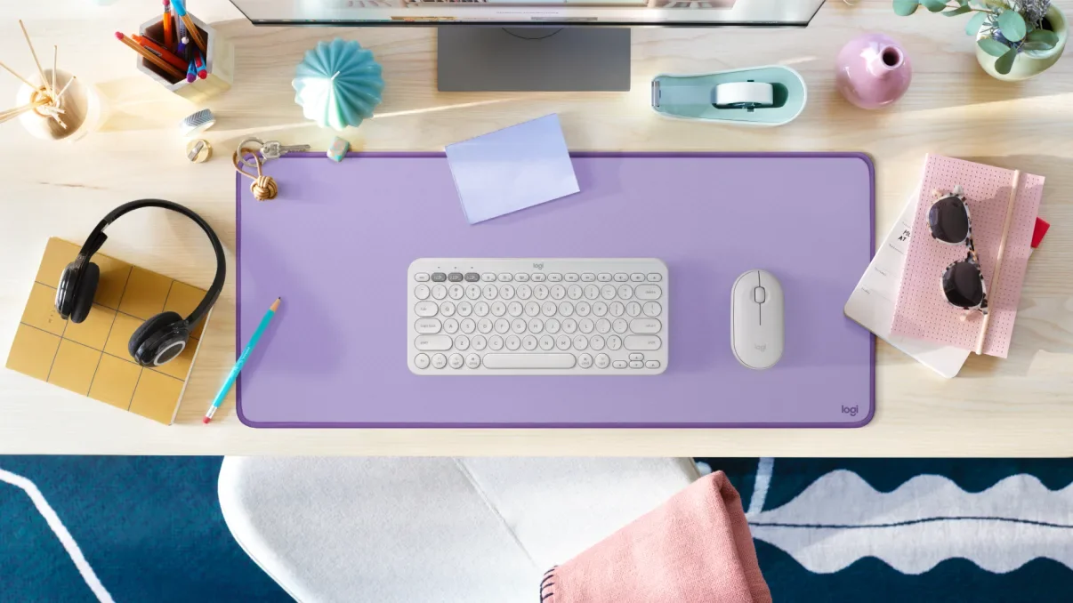 Logitech Desk Mat Studio Series Extended Mouse Pad – Lavender