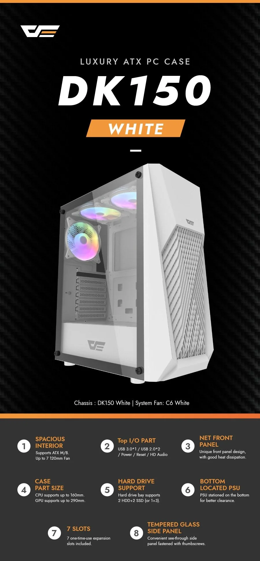 darkFlash-DK150-ATX-PC-Gaming-Case-White