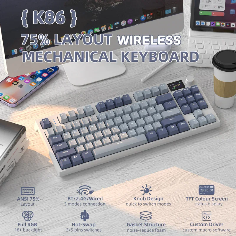 ATTACK-SHARK-K86-Wireless-Mechanical-Keyboard