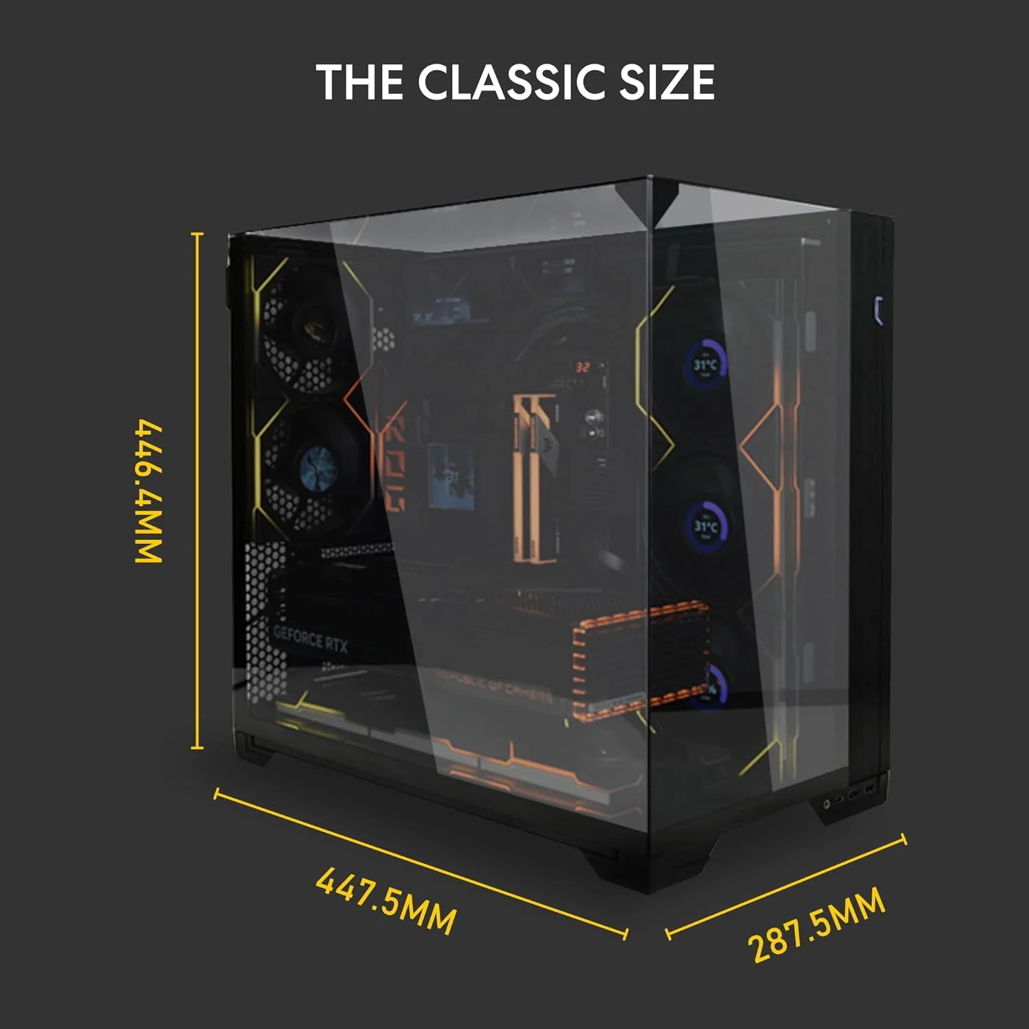 Lian-Li-O11-Vision-Compact-Black-Steel-Tempered-Glass-ATX-Mid-Tower-Computer-Case