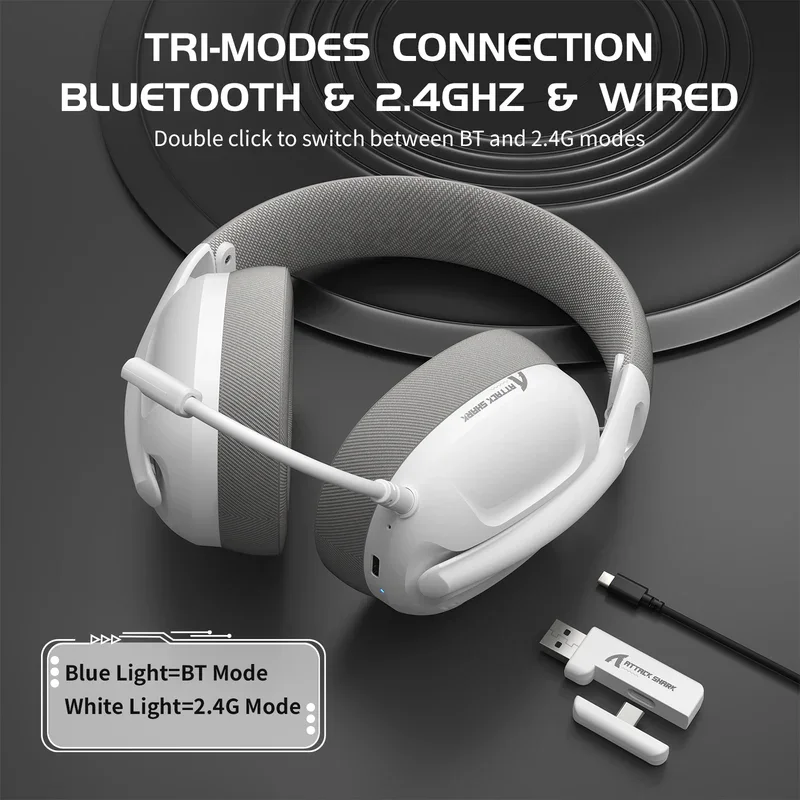 ATTACK-SHARK-L80-Light-Weight-Wireless-Gaming-Headset-White