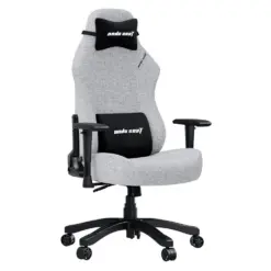 AndaSeat Luna Fabric Large Gaming Chair, Ergonomic Reclining, Computer Home Office Chair, Heavy Duty Neck & Back Lumbar Support - Gray - Free Shipping